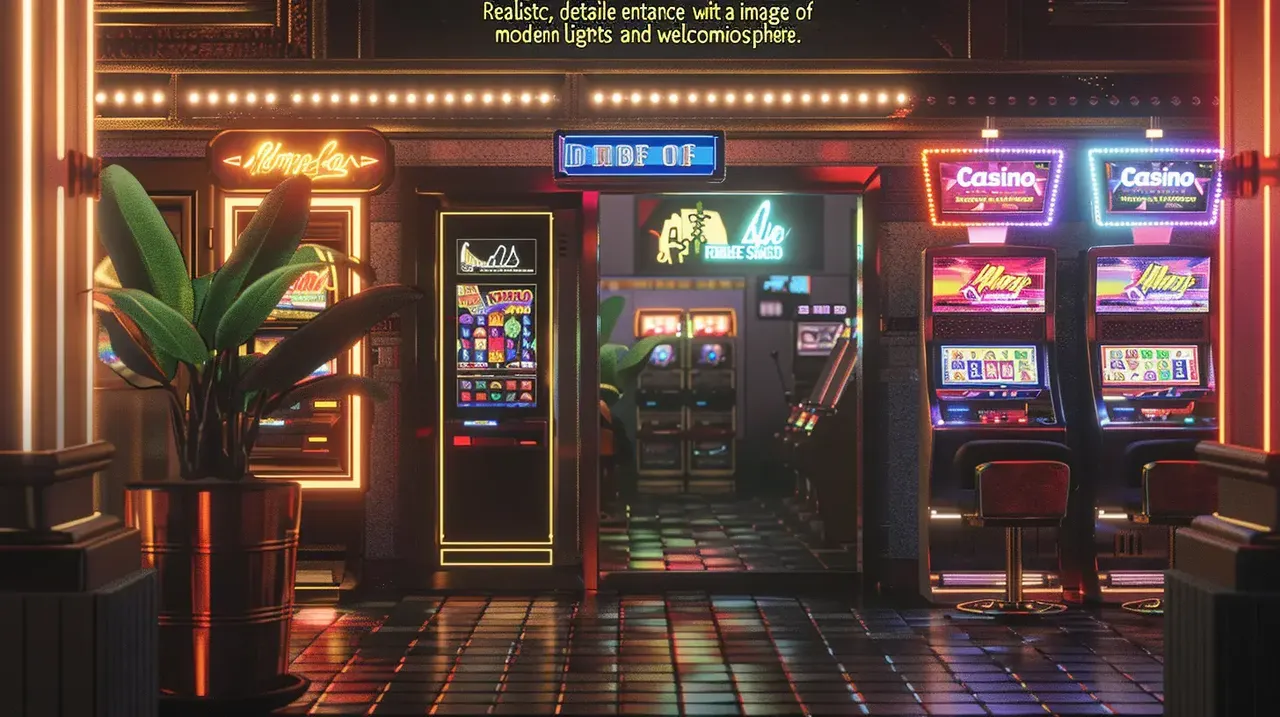Modern online casino interior - games and slots
